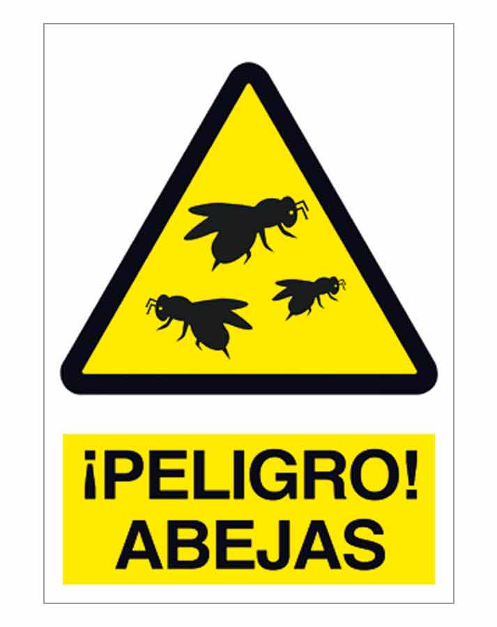 Memorizar frente conducir Peligro abejas señal de advertencia homologada disponible